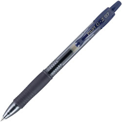 Pilot G2 Premium Retractable Gel Pen, 0.7mm, Blue Ink, Smoke Barrel, Dozen