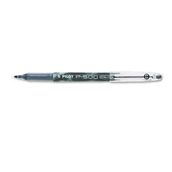 Pilot Precise P-500 Stick Gel Pen, Extra-Fine 0.5mm, Black Ink/Barrel, Dozen