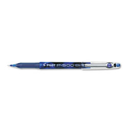 Pilot Precise P-500 Stick Gel Pen, Extra-Fine 0.5mm, Blue Ink/Barrel, Dozen