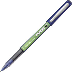 Pilot Precise V5 BeGreen Stick Roller Ball Pen, 0.5mm, Blue Ink/Barrel, Dozen
