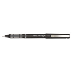 Pilot Precise V7 Stick Roller Ball Pen, Fine 0.7mm, Black Ink/Barrel, Dozen (PIL35346)