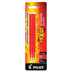 Pilot Refill for Pilot FriXion Erasable, FriXion Ball, FriXion Clicker and FriXion LX Gel Ink Pens, Fine Point, Red Ink, 3/Pack (PIL77332)