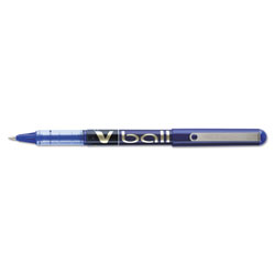 Pilot VBall Liquid Ink Stick Roller Ball Pen, Fine 0.7mm, Blue Ink/Barrel, Dozen (PIL35113)