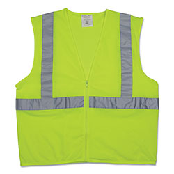 PIP Zipper Safety Vest, X-Large, Hi-Viz Lime Yellow