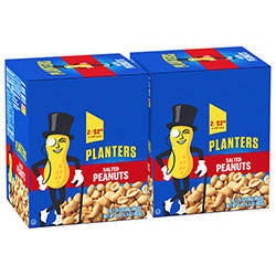 Planters® Salted Peanuts, 1.75 oz Pack, 18 Packets/Box, 2 Boxes/Carton