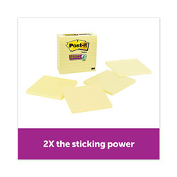 Post-it® Pads in Canary Yellow, Lined, 4 x 4, 90 Sheets/Pad, 4 Pads/Pack
