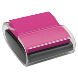 Post-it® Wrap Dispenser, For 3 x 3 Pads, Black/Clear, Includes 45-Sheet Color Varies Pop-up Super Sticky Pad