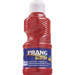 Prang Ready-to-Use Glitter Paint, 8 fl oz, Glitter Red