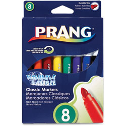 Prang Washable Markers, Eight Assorted Colors, 8/Set (DIX80680)