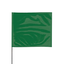 Presco Stake Flags, 2 in x 3 in, 21 in Height, PVC Film, Green