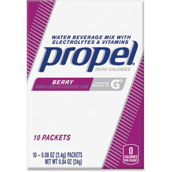 Propel Powder Packs, .08oz., 10 Packets, 12BX/CT, Berry/PE