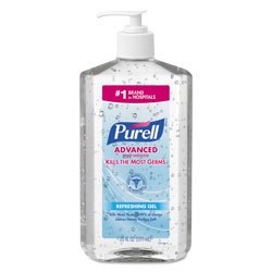 Purell Advanced Instant Hand Sanitizer, 20 oz Pump Bottle, 12/Carton