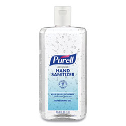 Purell Advanced Refreshing Gel Hand Sanitizer, Clean Scent, 1 L Flip Cap Bottle, 4/Carton