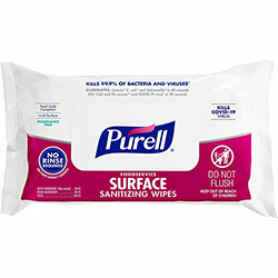 Purell Foodservice Surface Sanitizing Wipes, White, 72/Pack