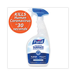 Purell Healthcare Surface Disinfectant, Fragrance Free, 32 oz Spray Bottle, 6/Carton