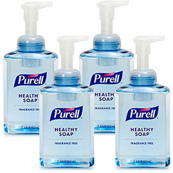 Purell HEALTHY SOAP Gentle & Free Foam, 1.09 lb, Pump Dispenser, 4/Carton