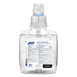 Purell VF PLUS Gel Hand Sanitizer, 1,200 mL Refill Bottle, Fragrance-Free, For CS4 Dispensers, 4/Carton