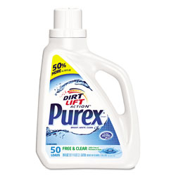 Purex Free and Clear Liquid Laundry Detergent, Unscented, 75 oz Bottle
