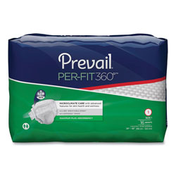 Prevail® Per-Fit360 Degree Briefs, Maximum Plus Absorbency, Size 1, 26 in to 48 in Waist, 96/Carton