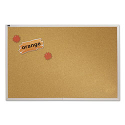 Quartet® Natural Cork Bulletin Board, 96 x 48, Anodized Aluminum Frame
