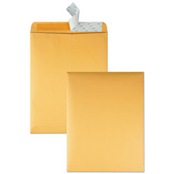 Quality Park Redi-Strip Catalog Envelope, #13 1/2, Cheese Blade Flap, Redi-Strip Closure, 10 x 13, Brown Kraft, 100/Box