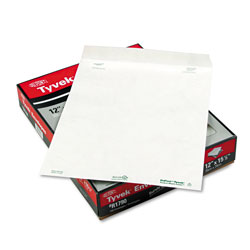 Quality Park Catalog Mailers, DuPont Tyvek, #15 1/2, Cheese Blade Flap, Redi-Strip Closure, 12 x 16, White, 100/Box