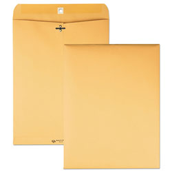 Quality Park Clasp Envelope, #97, Cheese Blade Flap, Clasp/Gummed Closure, 10 x 13, Brown Kraft, 100/Box