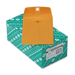 Quality Park Clasp Envelope, #35, Cheese Blade Flap, Clasp/Gummed Closure, 5 x 7.5, Brown Kraft, 100/Box