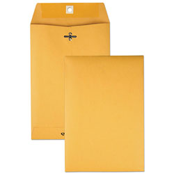 Quality Park Clasp Envelope, #63, Cheese Blade Flap, Clasp/Gummed Closure, 6.5 x 9.5, Brown Kraft, 100/Box