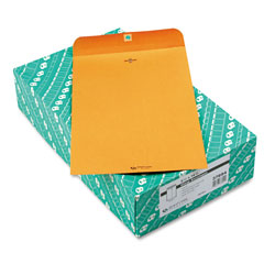 Quality Park Clasp Envelope, #94, Cheese Blade Flap, Clasp/Gummed Closure, 9.25 x 14.5, Brown Kraft, 100/Box