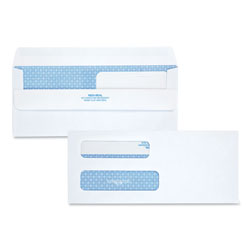 Quality Park Double Window Redi-Seal Security-Tinted Envelope, #8 5/8, Commercial Flap, Redi-Seal Closure, 3.63 x 8.63, White, 250/Carton