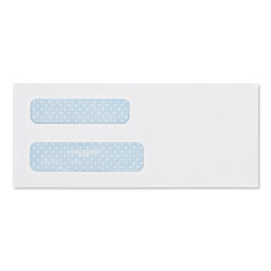 Quality Park Double Window Security-Tinted Check Envelope, #8 5/8, Commercial Flap, Gummed Closure, 3.63 x 8.63, White, 500/Box