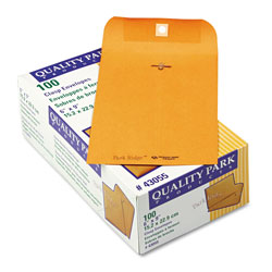 Quality Park Park Ridge Kraft Clasp Envelope, #55, Cheese Blade Flap, Clasp/Gummed Closure, 6 x 9, Brown Kraft, 100/Box
