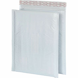 Quality Park Poly Bubble Mailers, Bubble, 8 1/2 in Width x 11 in Length, Strip, Poly, 25/Box, White