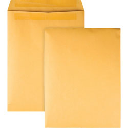 Quality Park Redi-Seal Catalog Envelope, #12 1/2, Cheese Blade Flap, Redi-Seal Closure, 9.5 x 12.5, Brown Kraft, 100/Box