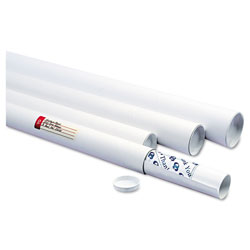 Quality Park White Mailing Tubes, 24 in Long, 3 in Diameter, White, 25/Carton