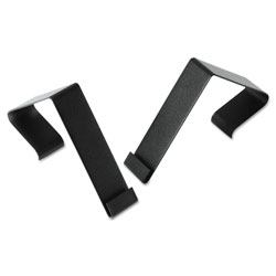 Quartet® Cubicle Partition Hangers, 1 1/2 in - 2 1/2 in Panels, Black, 2/Set