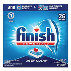 Finish® Powerball Dishwasher Tabs, Fresh Scent, 26/Box, 8 Boxes/Carton
