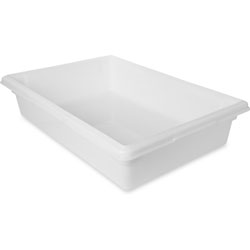 Rubbermaid 8-1/2 Gallon White Food Tote Box, 34 quart Food Container, Poly, Dishwasher Safe, White, 6 Piece(s)/Carton
