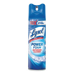 Lysol Power Foam Bathroom Cleaner, 24oz Aerosol, 12/Carton