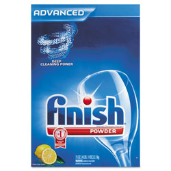 Finish® Automatic Dishwasher Detergent, Lemon Scent, Powder, 2.3 qt. Box, 6 Boxes/Ct
