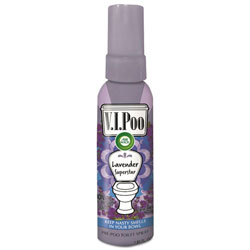 Reckitt Benckiser V.I.Poo Pre-Poo Toilet Spray, Lavender Superstar, 1.9 oz Spray Bottle, 6/Carton