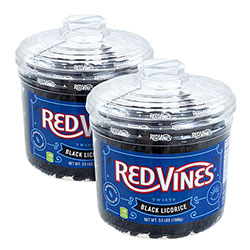 Red Vines Black Licorice Twists, 3.5 lb Jar, 2/Carton