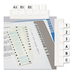 Redi-Tag/B. Thomas Enterprises Legal Index Tabs, 1/12-Cut Tabs, A-Z, White, 0.44 in Wide, 104/Pack
