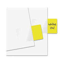Redi-Tag/B. Thomas Enterprises Semi Transparent Standard Rectangular Page Flags, 1 11/16 x 1, Yellow, 50/Pack