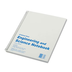 Rediform Engineering and Science Notebook, Quadrille Rule (10 sq/in), White Cover, (60) 11 x 8.5 Sheets (RED33610)