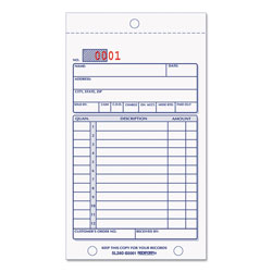 Rediform Sales Book, 12 Lines, Two-Part Carbonless, 3.63 x 6.38, 50 Forms Total