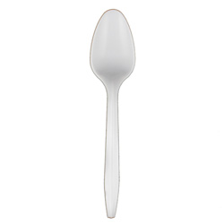 ReStockIt Medium Weight Polypropylene Teaspoon - White, 5.25 in, 1000 per Case