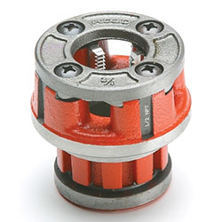 Ridgid Manual Threading/Pipe and Bolt Die Heads Complete w/Dies, 1/2 in - 14 NPT, OO-R