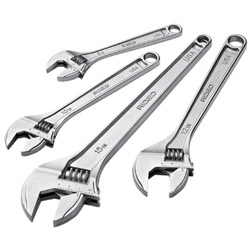 Ridgid Adjustable Wrenches, 18 in Long, 2 1/16 in Opening, Cobalt Plated